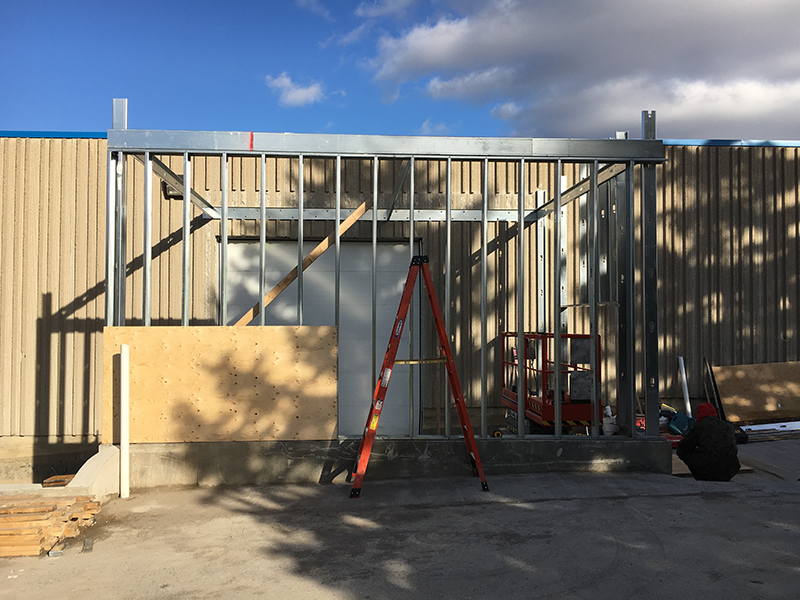 Garage door for Construction site - Mckee Horrigan Inc